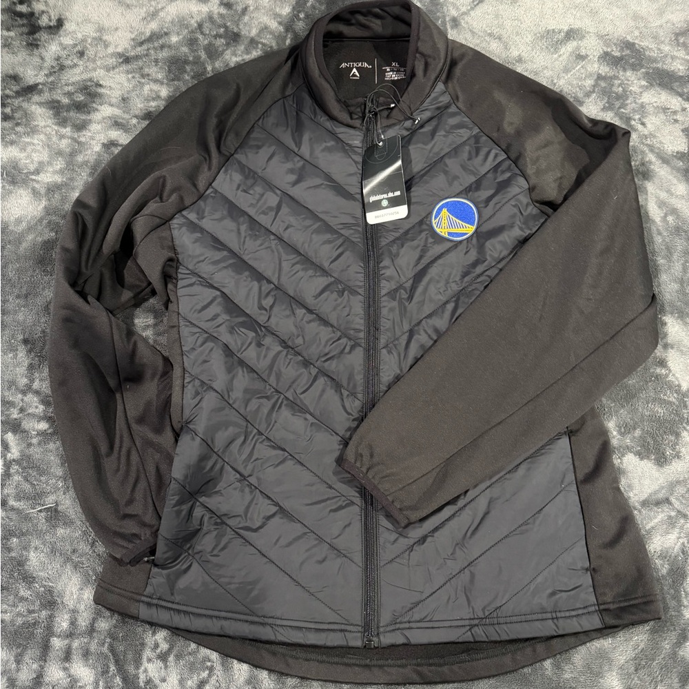 Women's Antigua Black Golden State Warriors Altitude Full-Zip Jacket